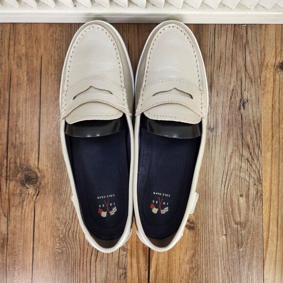 Cole Haan Nantucket Penny Loafers Womens Size 9.5 B Gold Slip On Shoes W11061 - Picture 5 of 9